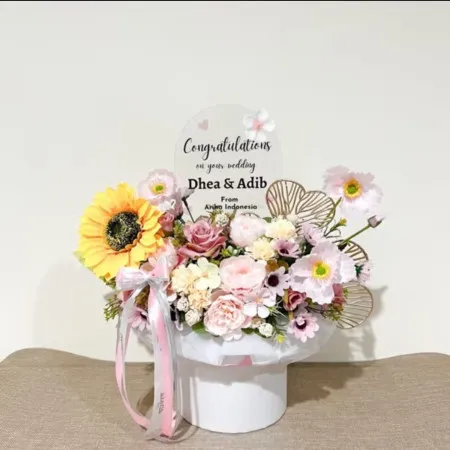 Bloom Box Akrilik Ucapan Wedding Karimun